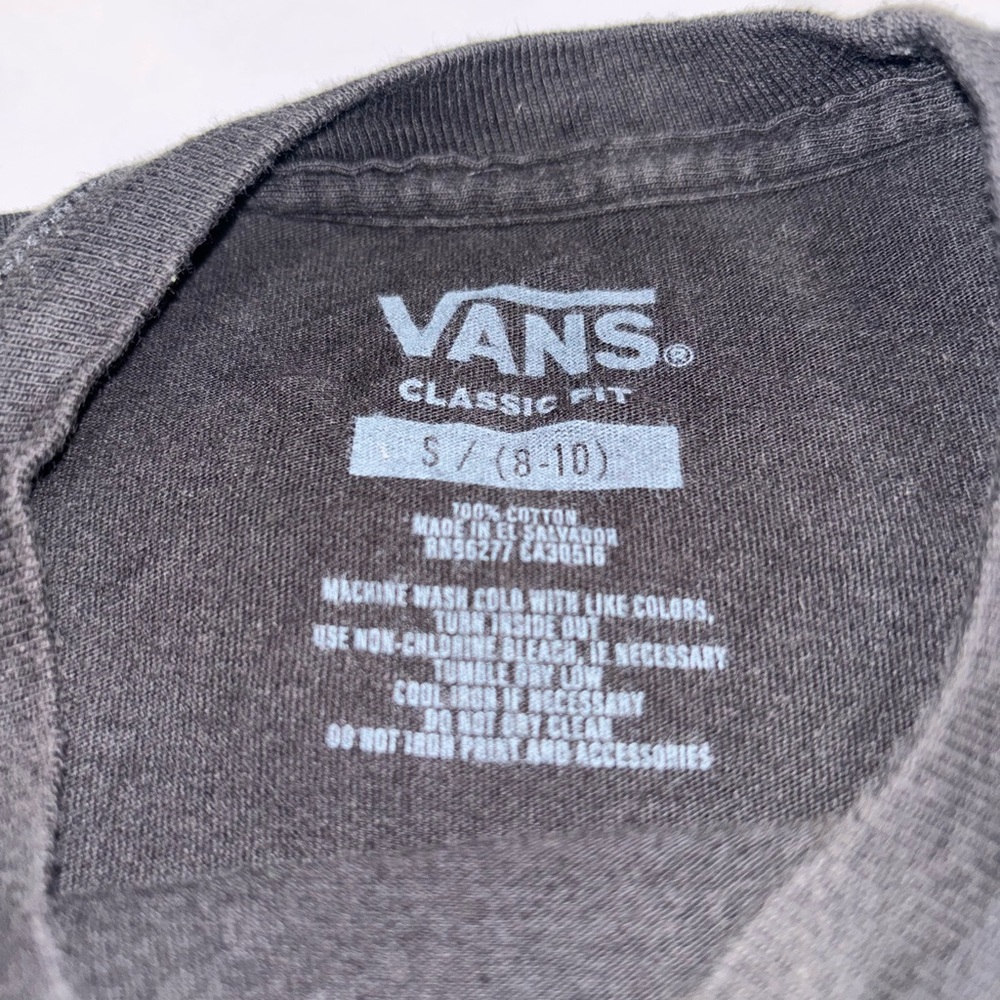 Youth Vans Black Graphic Tee with Skull Design - Picture 3 of 4